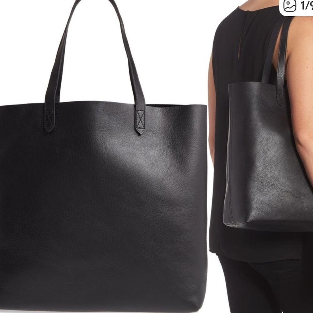 Madewell large Leather Tote Bag